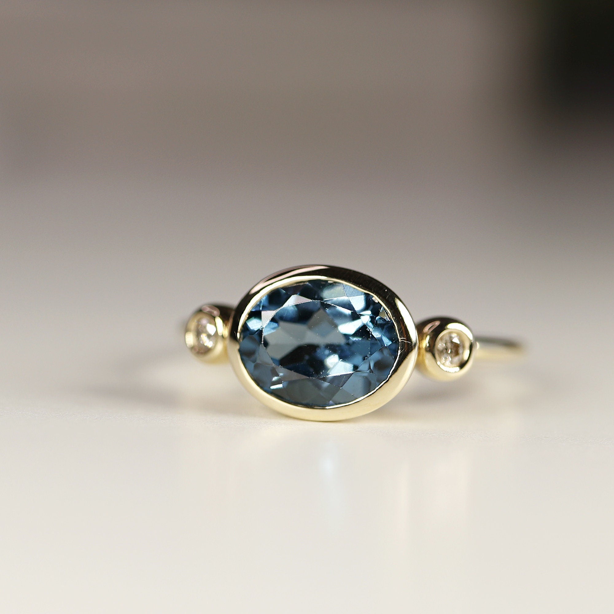 Oval London Blue Topaz Ring