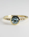 Aquamarine Engagement Ring 14k Solid Gold