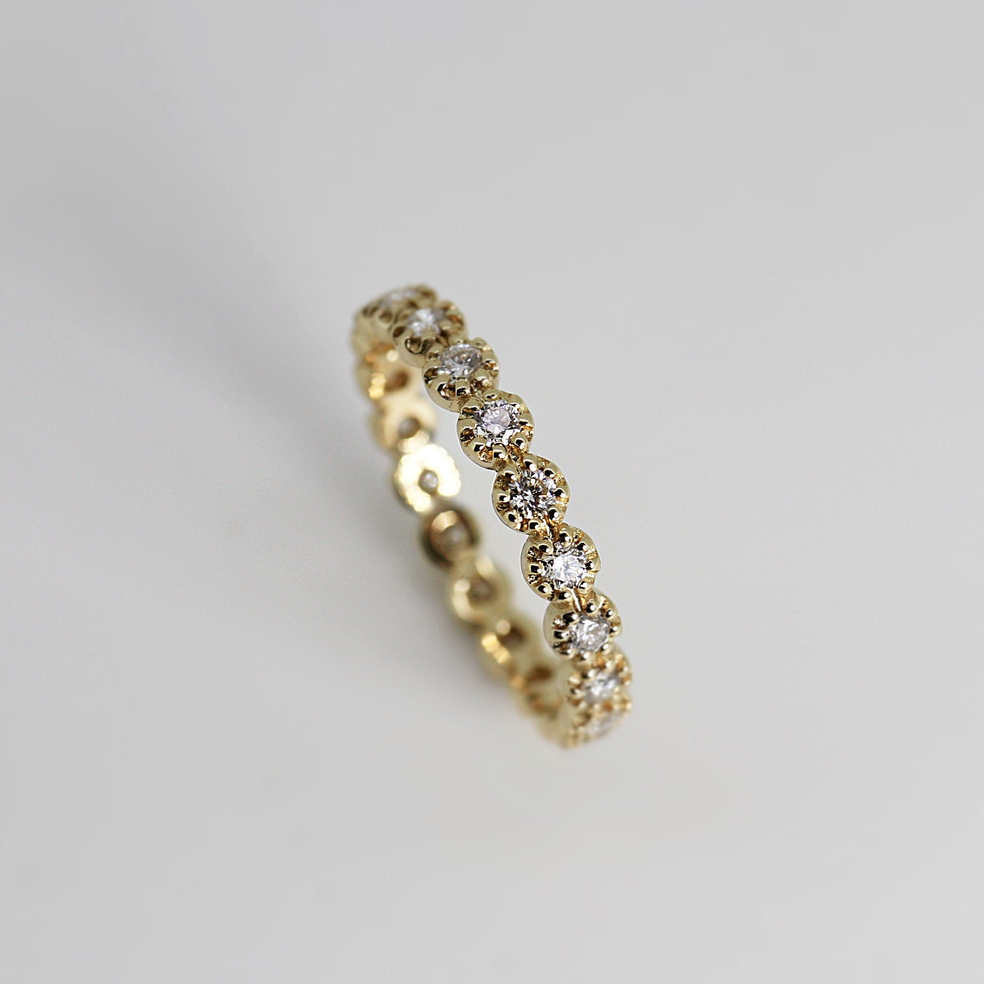 Diamond Eternity Ring in 14k White Gold, Rose Gold or Yellow Gold - Melt'm Jewelry