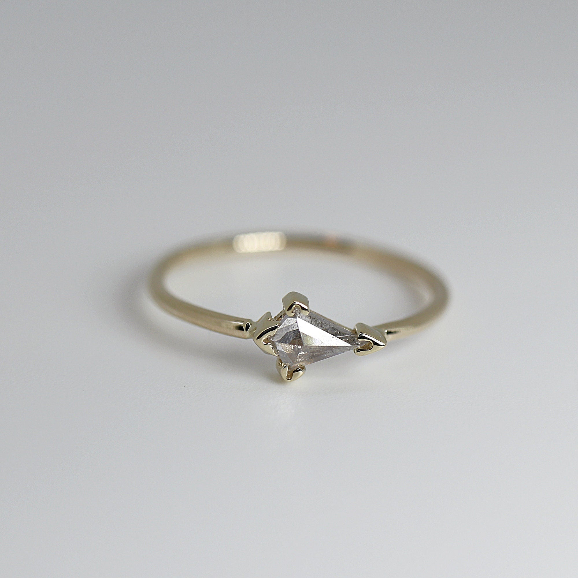 Salt and Pepper Kite Diamond Ring - Melt'm Jewelry