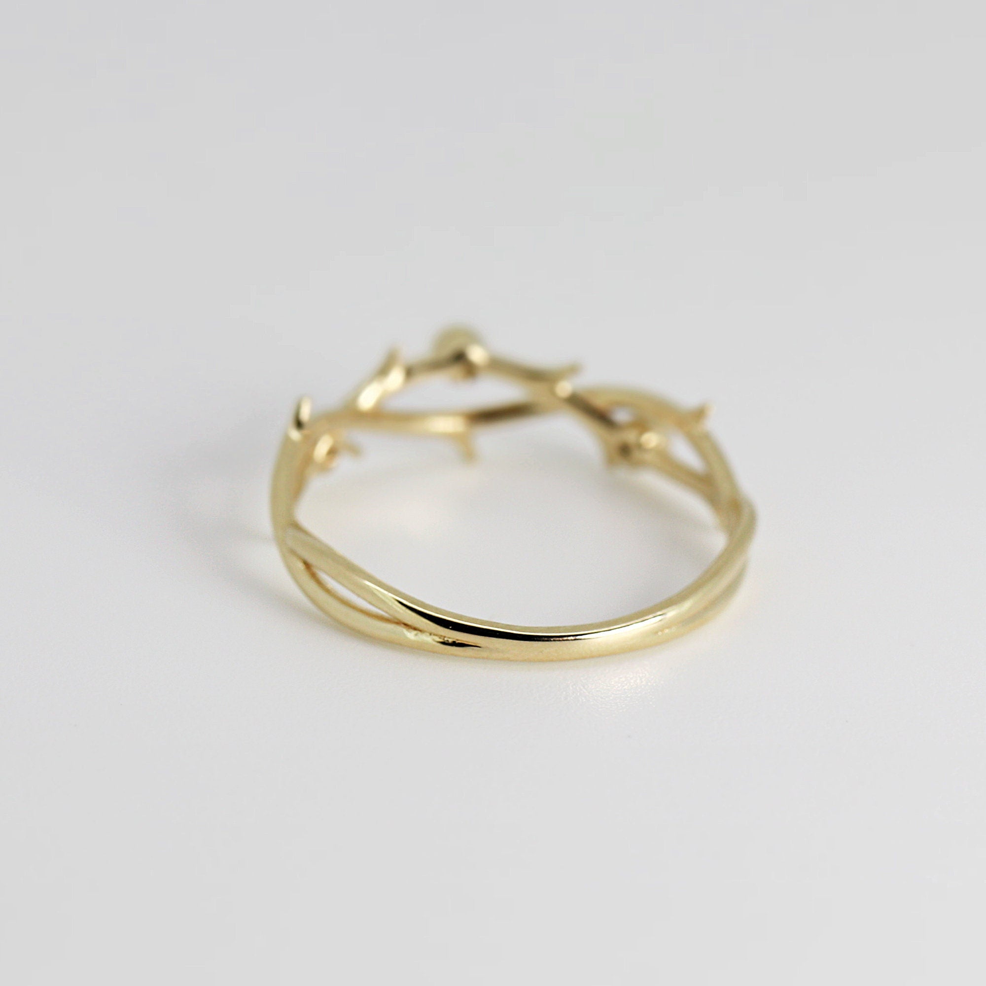 Diamond Twig Wedding Ring 14k Solid - Melt'm Jewelry