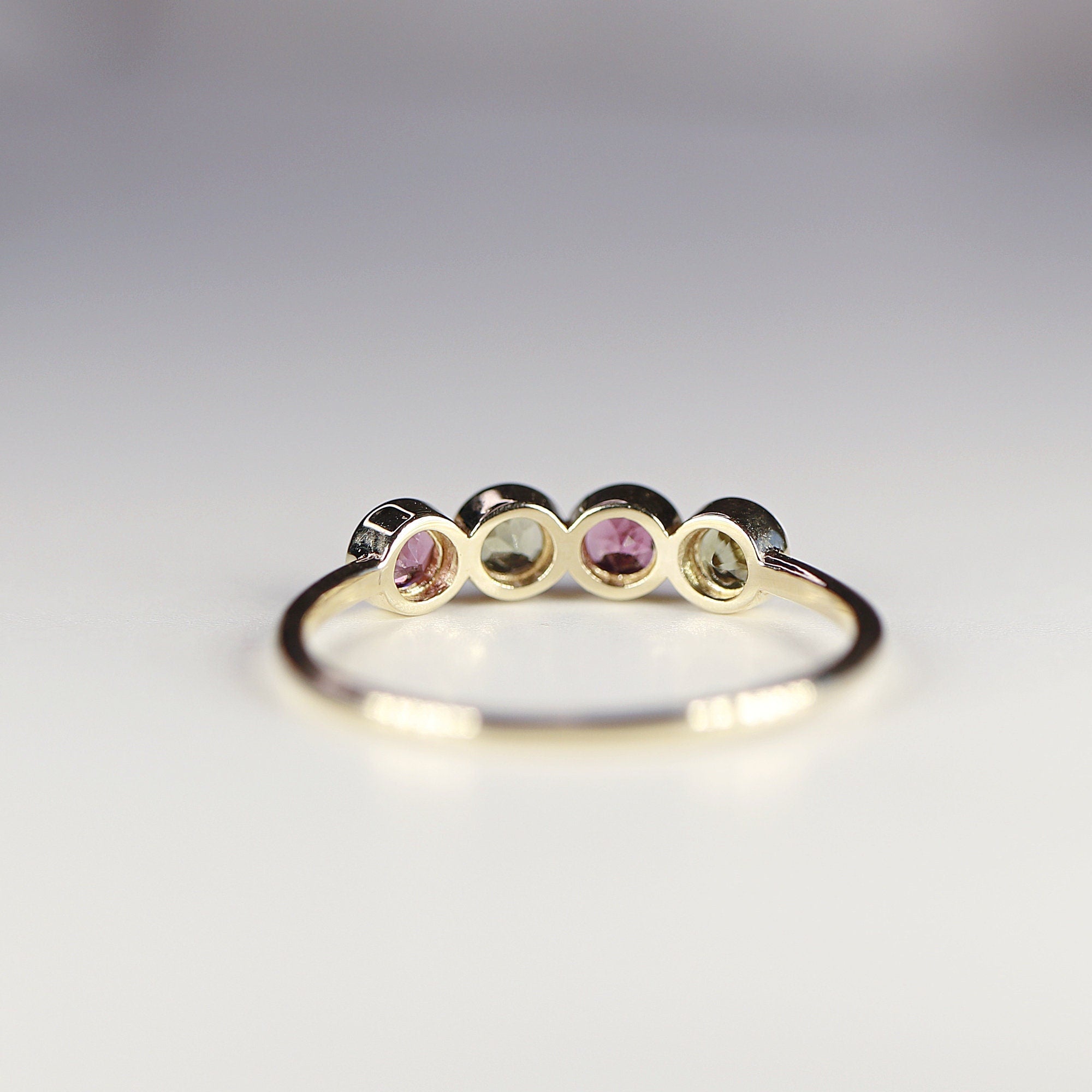 Pink and Green Tourmaline Ring - Melt'm Jewelry