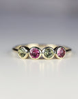 Pink and Green Tourmaline Ring