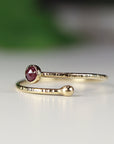 Ruby Ring 14k Solid Gold, July Birthstone Ring