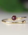 Ruby Ring 14k Solid Gold, July Birthstone Ring