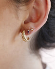 Croissant Dome Earrings 14k Gold - Melt'm Jewelry