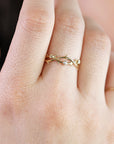 Diamond Twig Wedding Ring 14k Solid