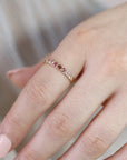 Ombre Ring Band in 14k Solid Gold