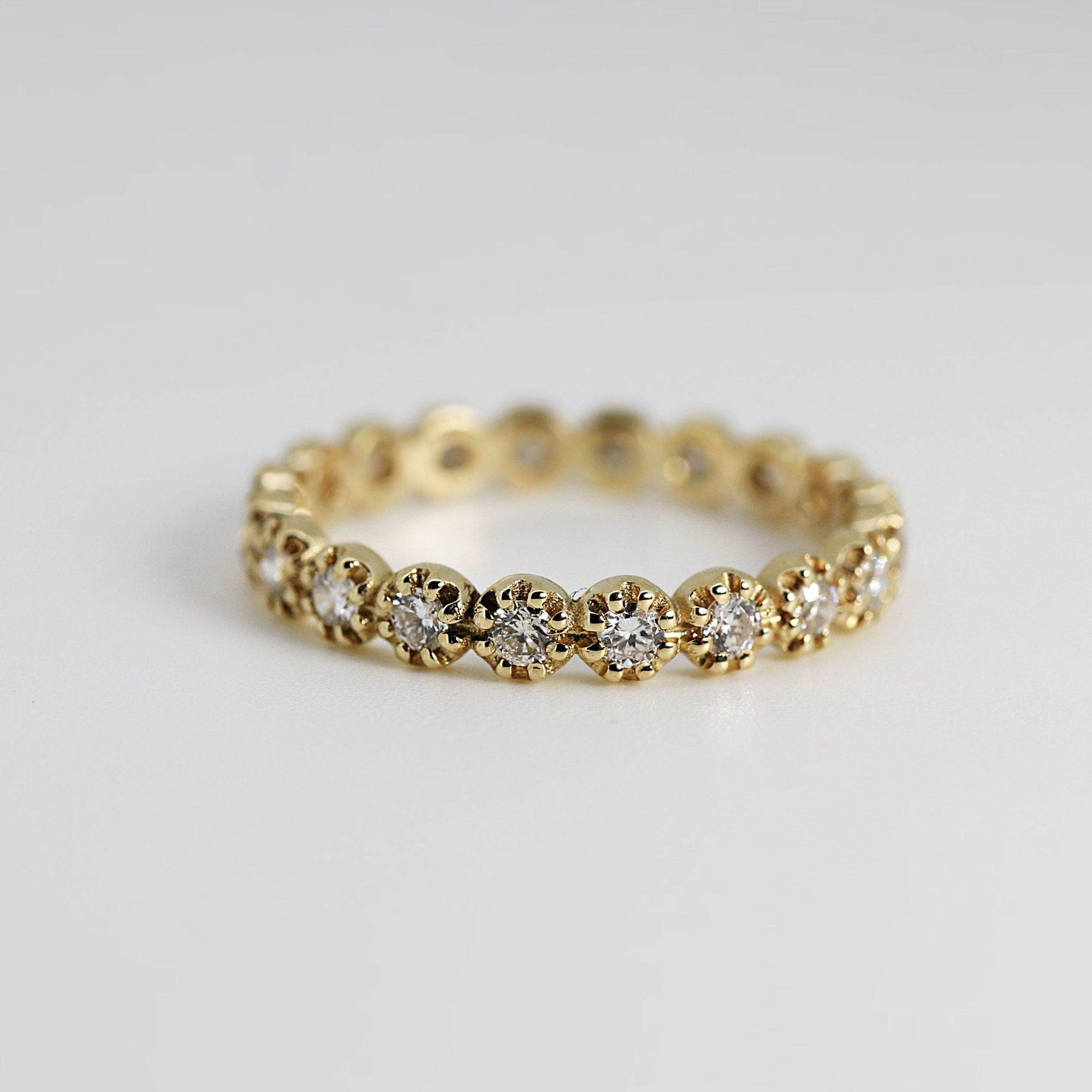 Diamond Eternity Ring in 14k White Gold, Rose Gold or Yellow Gold - Melt'm Jewelry