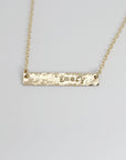 Personalized Gold or Sterling Silver Bar Necklace