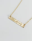 Personalized Gold or Sterling Silver Bar Necklace