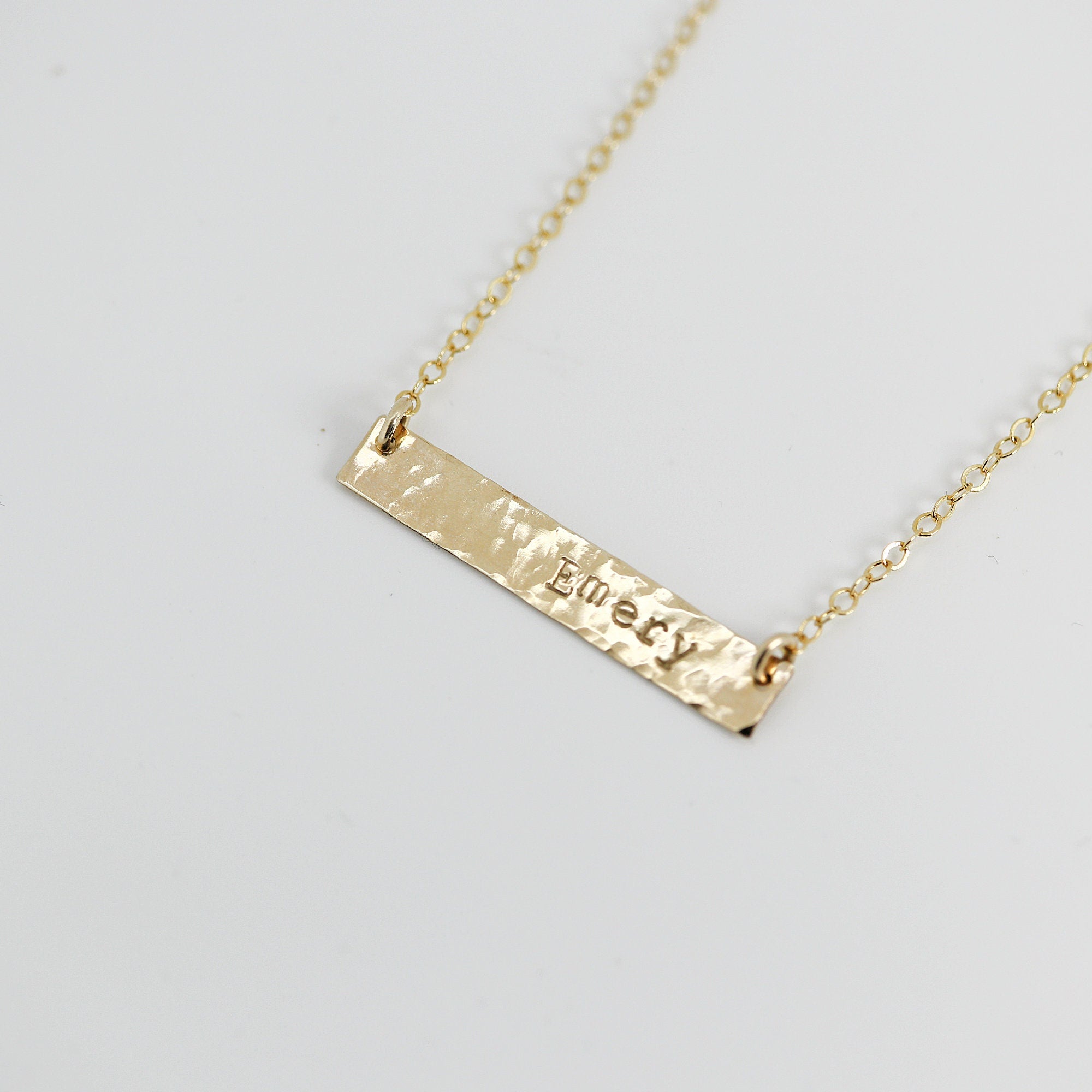 Personalized Gold or Sterling Silver Bar Necklace - Melt'm Jewelry