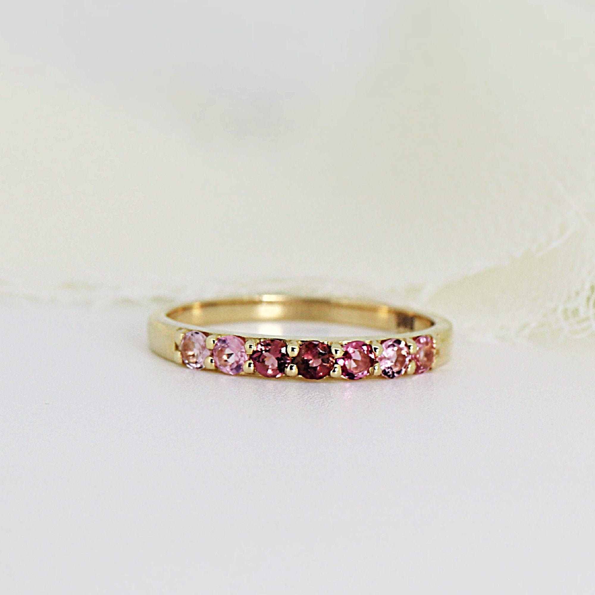 Ombre Ring Band in 14k Solid Gold - Melt'm Jewelry