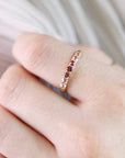 Ombre Ring Band in 14k Solid Gold