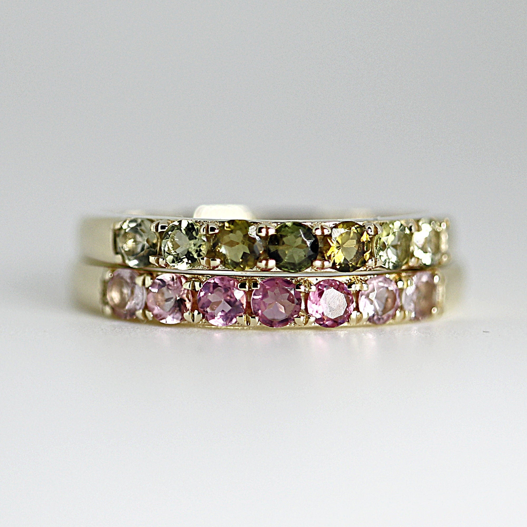 Ombre Ring Band in 14k Solid Gold