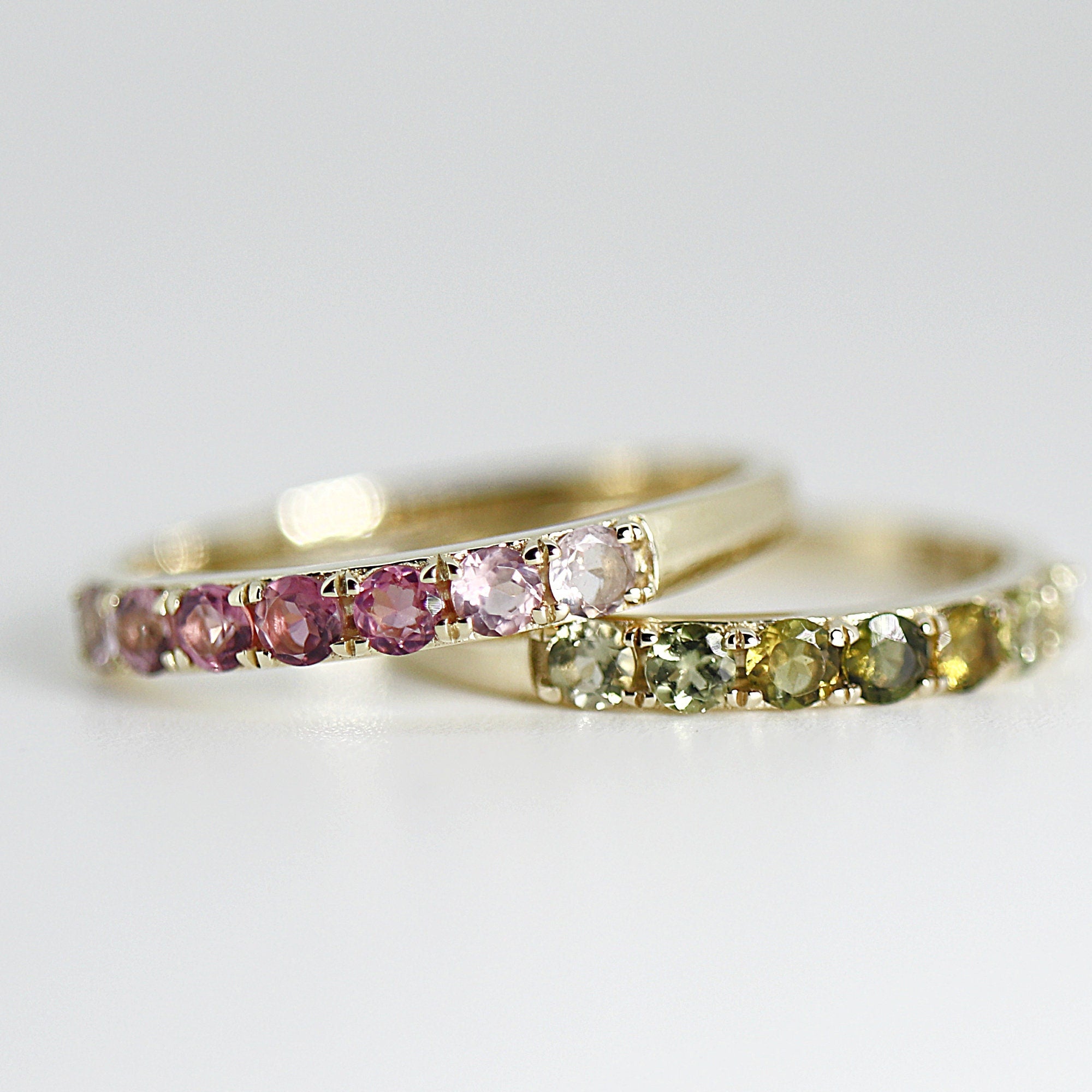 Ombre Ring Band in 14k Solid Gold - Melt'm Jewelry