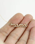 14k Solid Gold Mama Necklace - Melt'm Jewelry