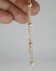 Diamond By The Yard Earrings, 14k Gold Diamond Threader Earrings - Melt'm Jewelry