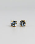 Aquamarine Stud Earrings 14k Gold - Melt'm Jewelry