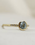 Aquamarine Engagement Ring 14k Solid Gold