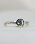 Aquamarine Engagement Ring 14k Solid Gold