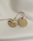 Hammered Gold Dangle Drop Earrings - Melt'm Jewelry