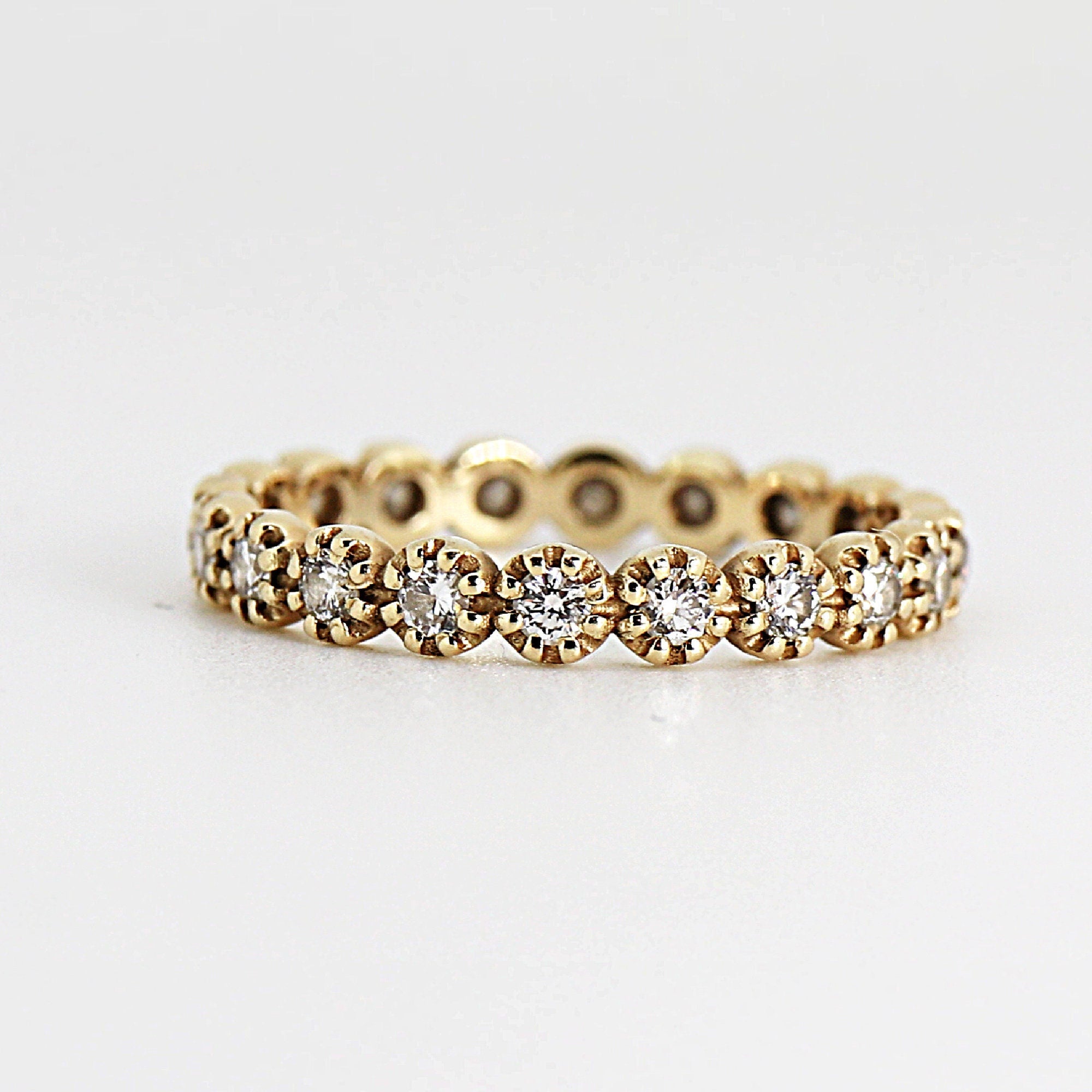 Diamond Eternity Ring in 14k White Gold, Rose Gold or Yellow Gold - Melt'm Jewelry