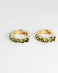 Pink Tourmaline Hoop Earrings 14k Gold - Melt'm Jewelry