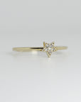 Genuine Diamond Star Ring, Star Ring in 14k Gold