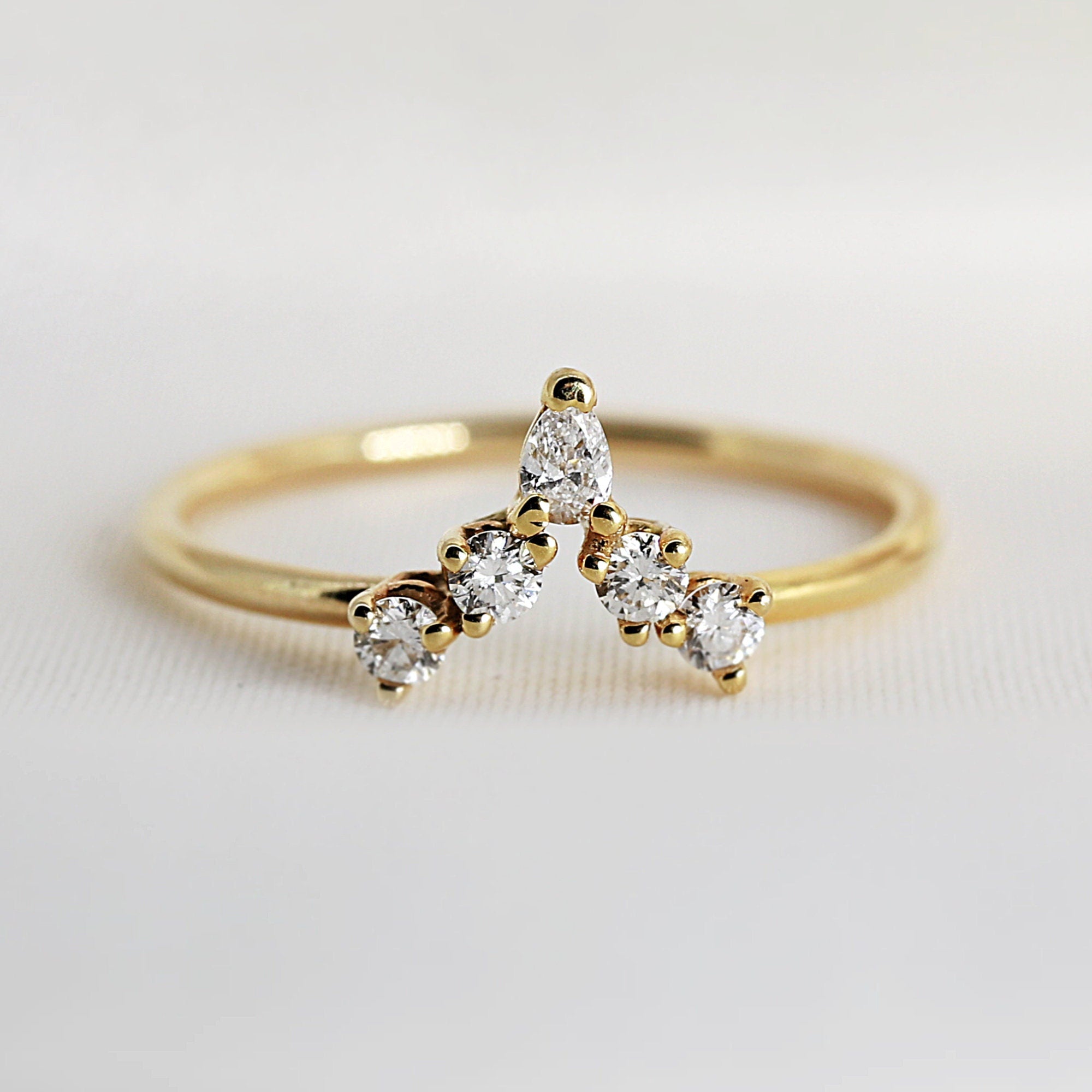 Diamond Princess Crown Ring