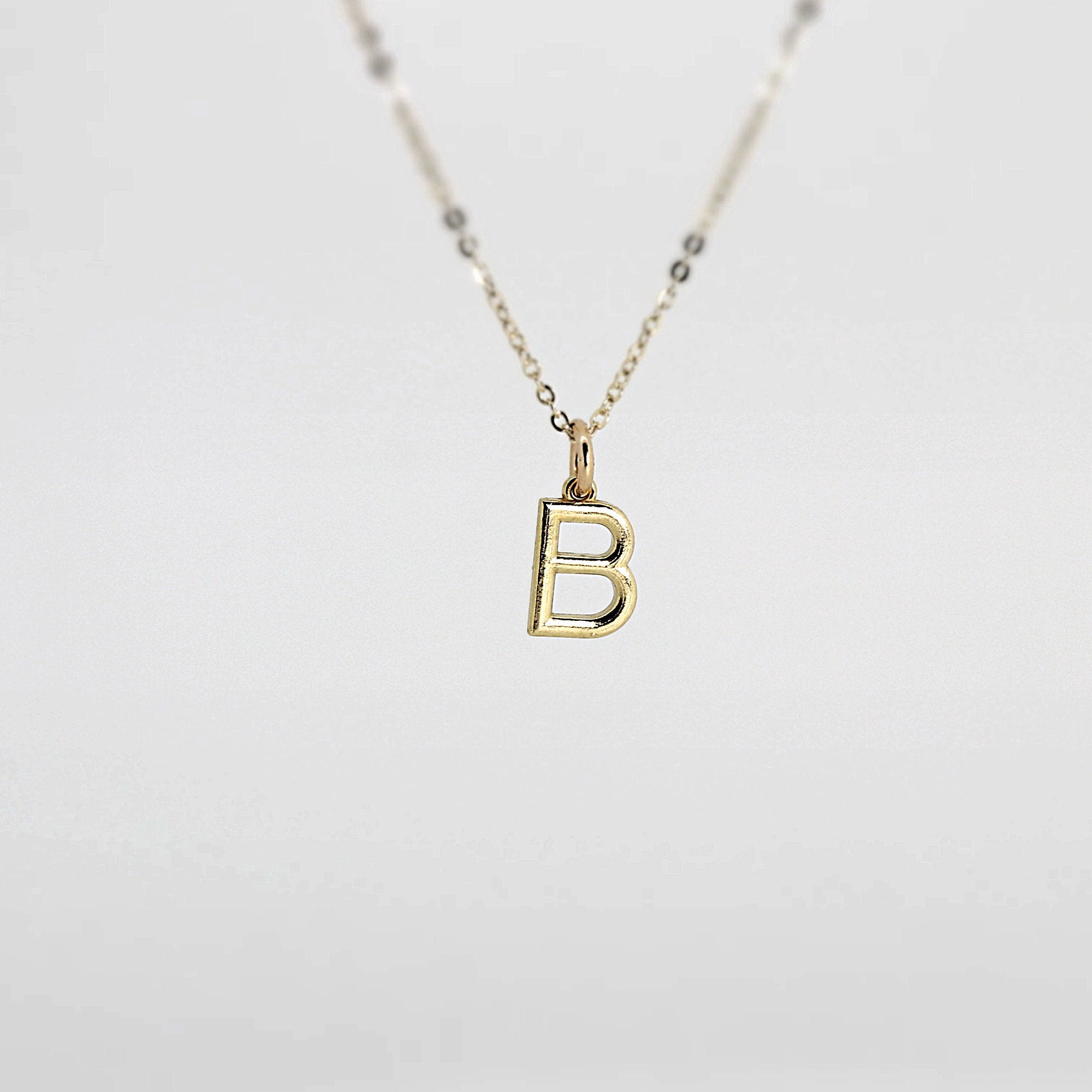 14K Gold Initial Necklace, Pendant Only – Chain Sold Separately - Melt'm Jewelry