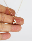 14K Gold Initial Necklace, Pendant Only – Chain Sold Separately - Melt'm Jewelry