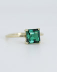 Asscher Cut Emerald Ring in 14k Gold - Melt'm Jewelry