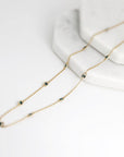 Diamond By the Yard Necklace, 10k Blue Diamond Station Necklace