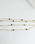 Diamond By the Yard Necklace, 10k Blue Diamond Station Necklace