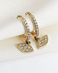 Diamond Evil Eye Hoop Earrings - SINGLR OR PAIR - Melt'm Jewelry
