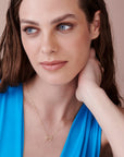 14k Solid Gold Diamond Joy Necklace - Melt'm Jewelry
