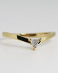Chevron Diamond Wedding Band - Melt'm Jewelry