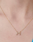 14k Solid Gold Diamond Joy Necklace