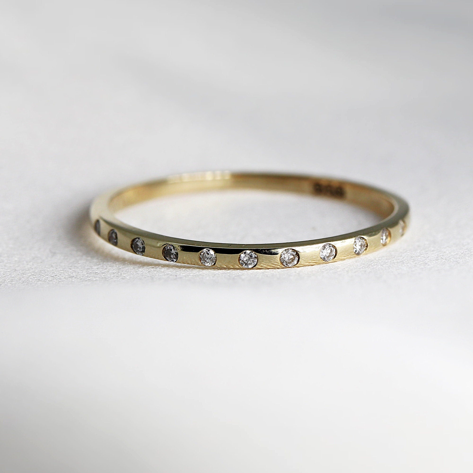 Flush Set Diamond Wedding Band