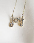 14k Solid Gold Diamond Joy Necklace