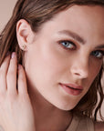 Initial Diamond Stud Earrings 14k Gold - Single or Pair