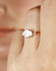 Diamond & Moonstone Engagement Ring - Melt'm Jewelry
