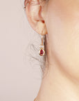 18k Gold Pink Tourmaline Earrings