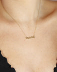 14k Solid Gold Mama Necklace - Melt'm Jewelry