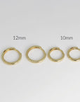 Diamond Star Set Hinged Hoops Earrings in 14k Gold (SINGLE or PAIR) - Melt'm Jewelry