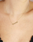 14k Solid Gold Mama Necklace - Melt'm Jewelry