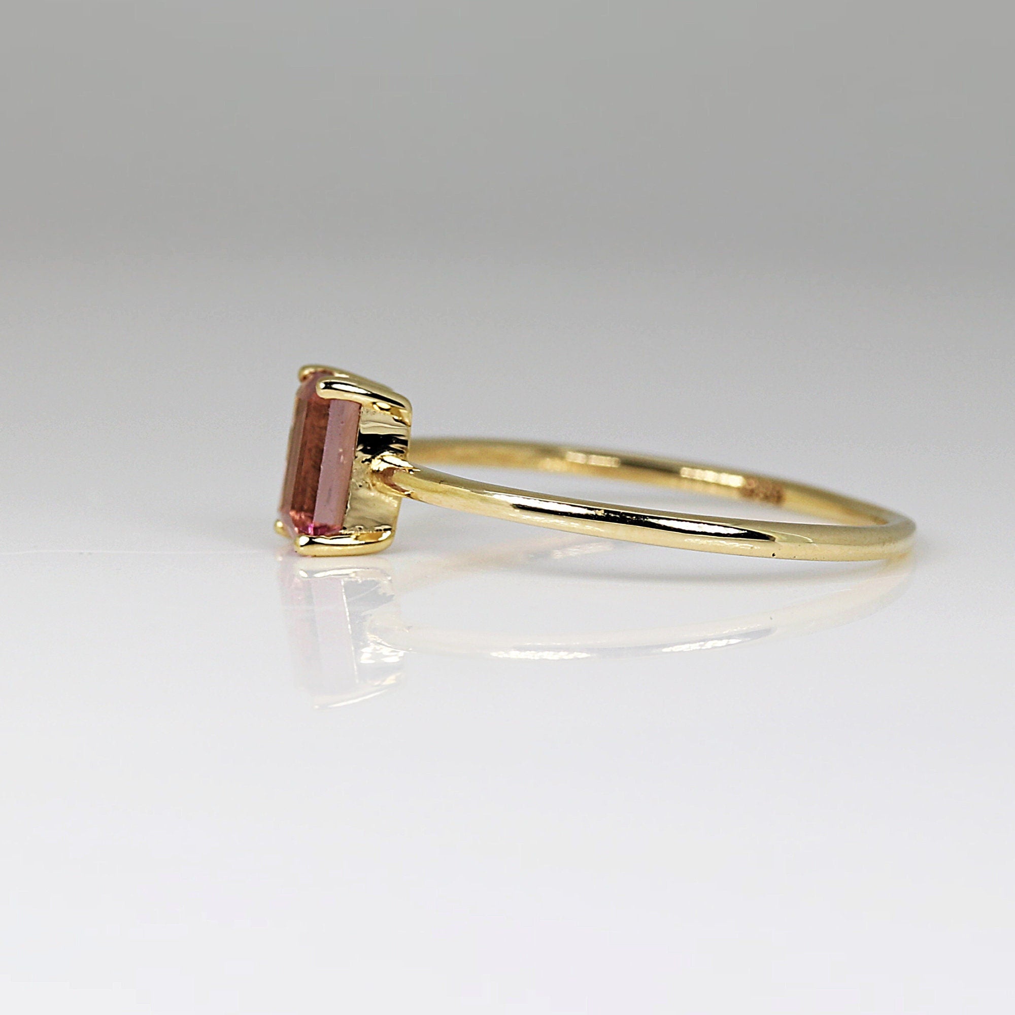 14k Gold Pink Tourmaline Ring - Melt'm Jewelry