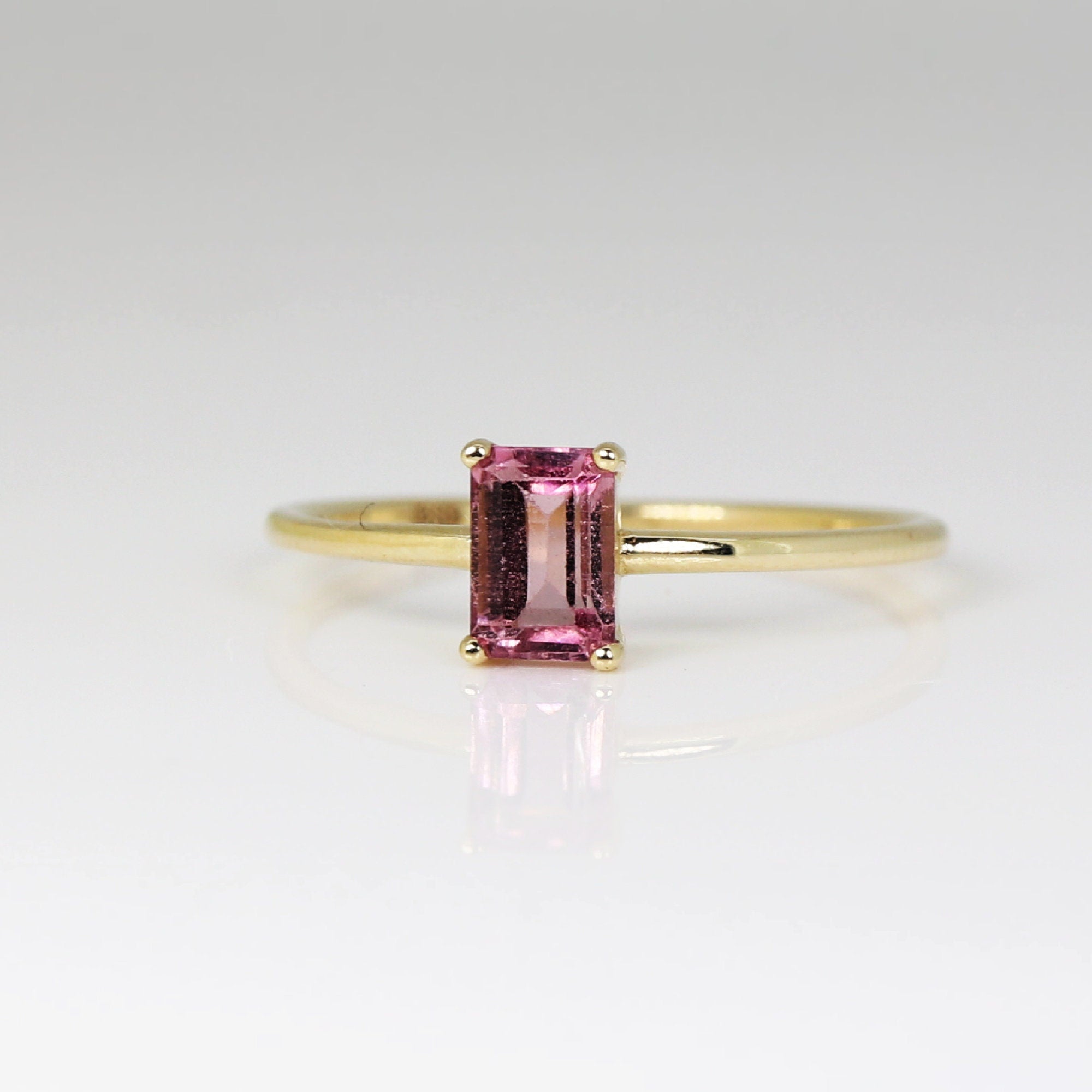 14k Gold Pink Tourmaline Ring - Melt'm Jewelry