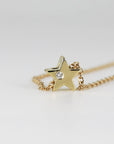 Diamond Star Necklace, Sliding Star Necklace